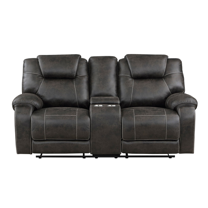 Gainesville 2pc Set: Sofa, Love in Brown - 8560PM*2 - FAMSA Furniture (TX)