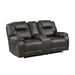 Gainesville Double Reclining Loveseat with Center Console in Brown - 8560PM-2 - FAMSA Furniture (TX)