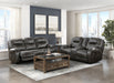 Gainesville Double Reclining Loveseat with Center Console in Brown - 8560PM-2 - FAMSA Furniture (TX)