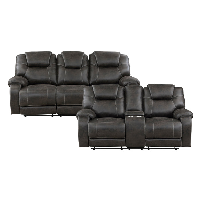 Gainesville 2pc Set: Sofa, Love in Brown - 8560PM*2 - FAMSA Furniture (TX)