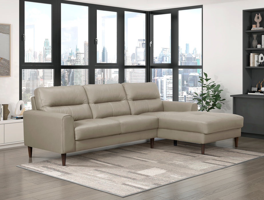Lewes 2-Piece Sectional with Right Chaise in Beige - 8566LTE*SC - FAMSA Furniture (TX)