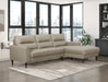 Lewes 2-Piece Sectional with Right Chaise in Beige - 8566LTE*SC - FAMSA Furniture (TX)