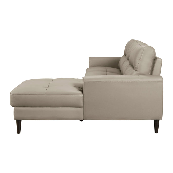 Lewes 2-Piece Sectional with Right Chaise in Beige - 8566LTE*SC - FAMSA Furniture (TX)