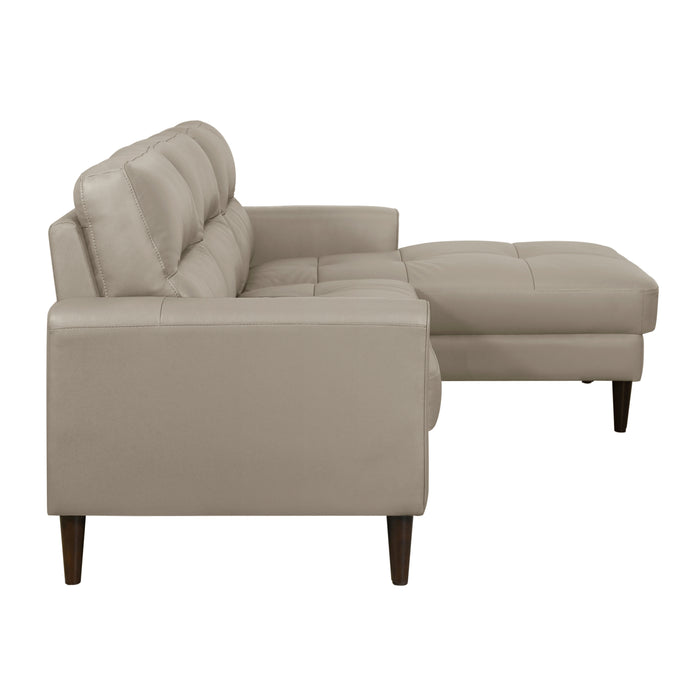 Lewes 2-Piece Sectional with Right Chaise in Beige - 8566LTE*SC - FAMSA Furniture (TX)