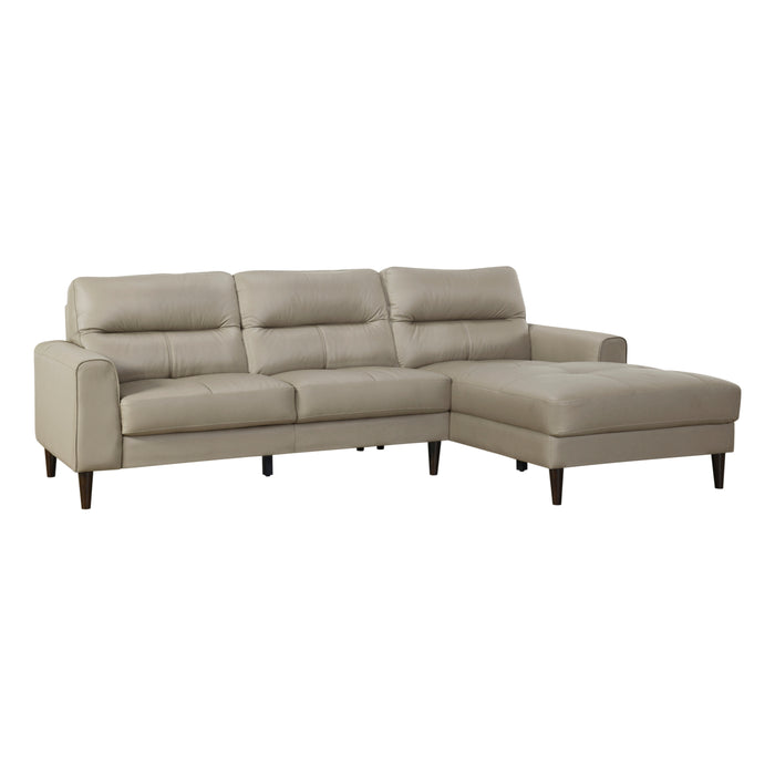 Lewes 2-Piece Sectional with Right Chaise in Beige - 8566LTE*SC - FAMSA Furniture (TX)