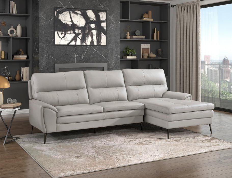 Essex 2-Piece Sectional with Right Chaise in Gray - 8577GY*SC - FAMSA Furniture (TX)