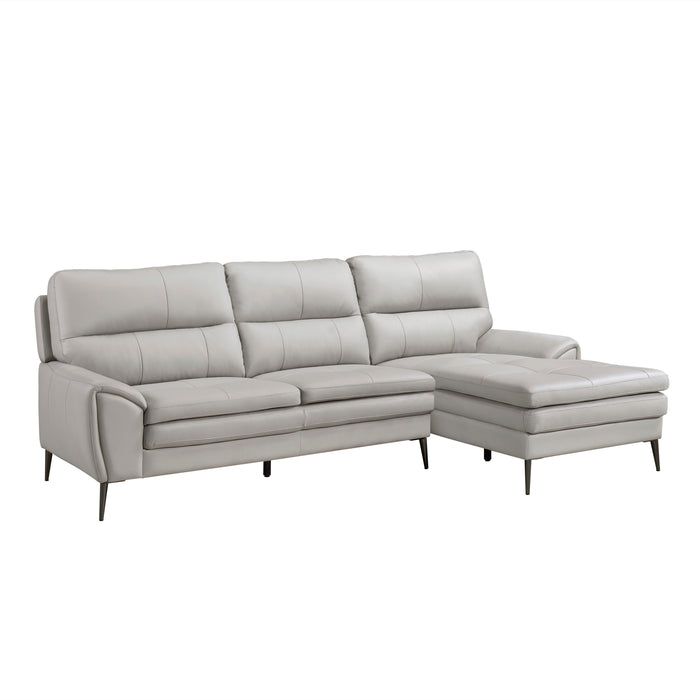 Essex 2-Piece Sectional with Right Chaise in Gray - 8577GY*SC - FAMSA Furniture (TX)