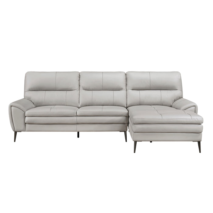 Essex 2-Piece Sectional with Right Chaise in Gray - 8577GY*SC - FAMSA Furniture (TX)