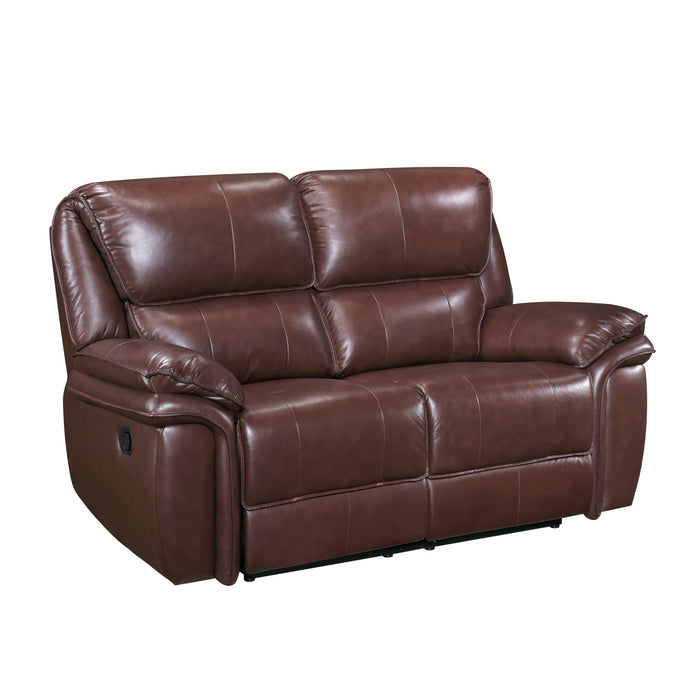 Lyman Double Reclining Loveseat in Brown - 8588BR-2 - FAMSA Furniture (TX)