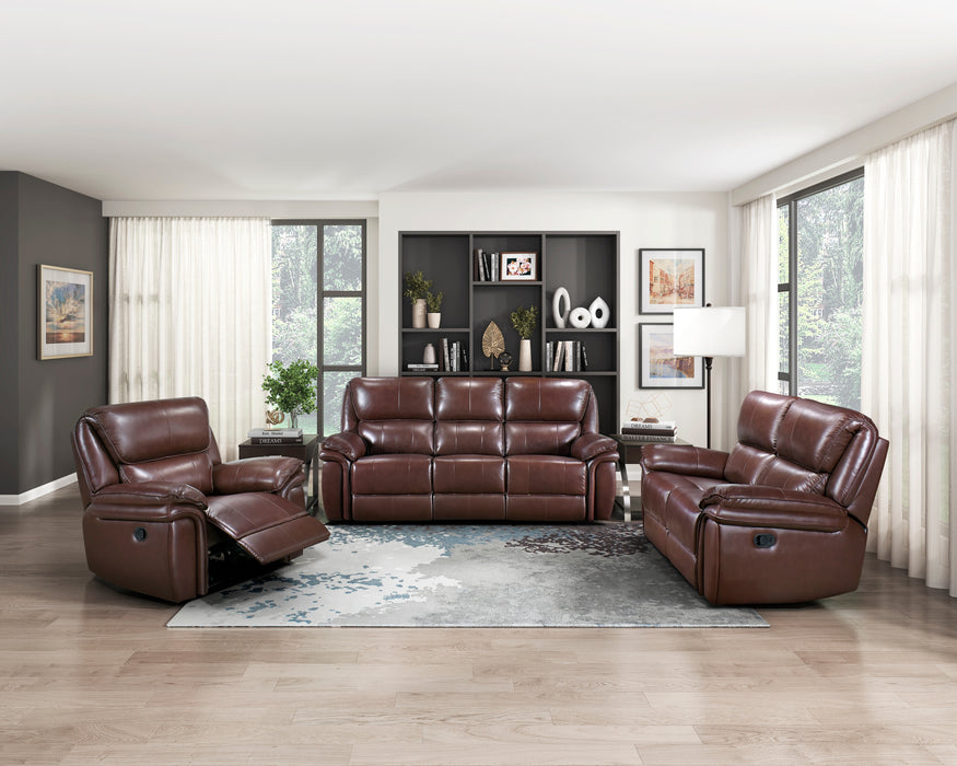 Lyman Double Reclining Loveseat in Brown - 8588BR-2 - FAMSA Furniture (TX)