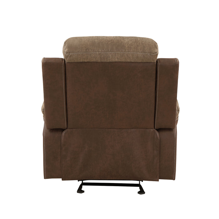 Glendale Glider Reclining Chair in Brown - 8599BR-1 - FAMSA Furniture (TX)