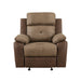 Glendale Glider Reclining Chair in Brown - 8599BR-1 - FAMSA Furniture (TX)