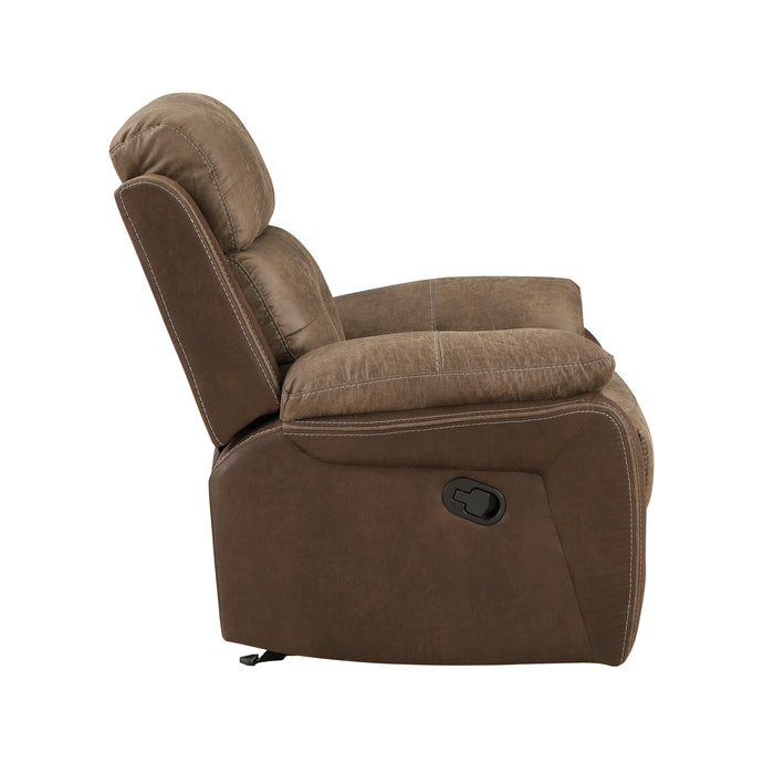 Glendale Glider Reclining Chair in Brown - 8599BR-1 - FAMSA Furniture (TX)