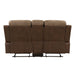 Glendale Double Glider Reclining Loveseat with Center Console in Brown - 8599BR-2 - FAMSA Furniture (TX)