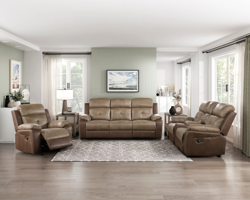 Glendale Glider Reclining Chair in Brown - 8599BR-1 - FAMSA Furniture (TX)
