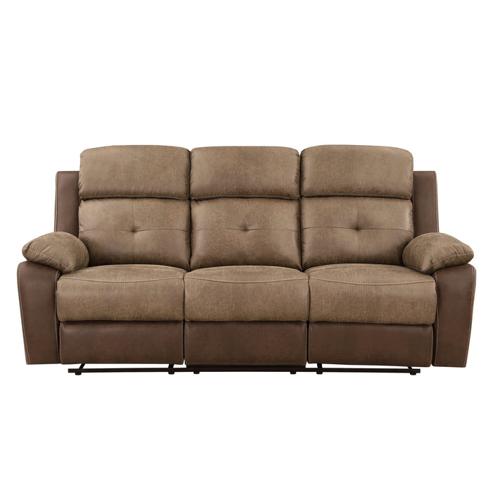 Glendale 2pc Set: Sofa, Love in Brown - 8599BR*2 - FAMSA Furniture (TX)