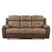 Glendale 2pc Set: Sofa, Love in Brown - 8599BR*2 - FAMSA Furniture (TX)