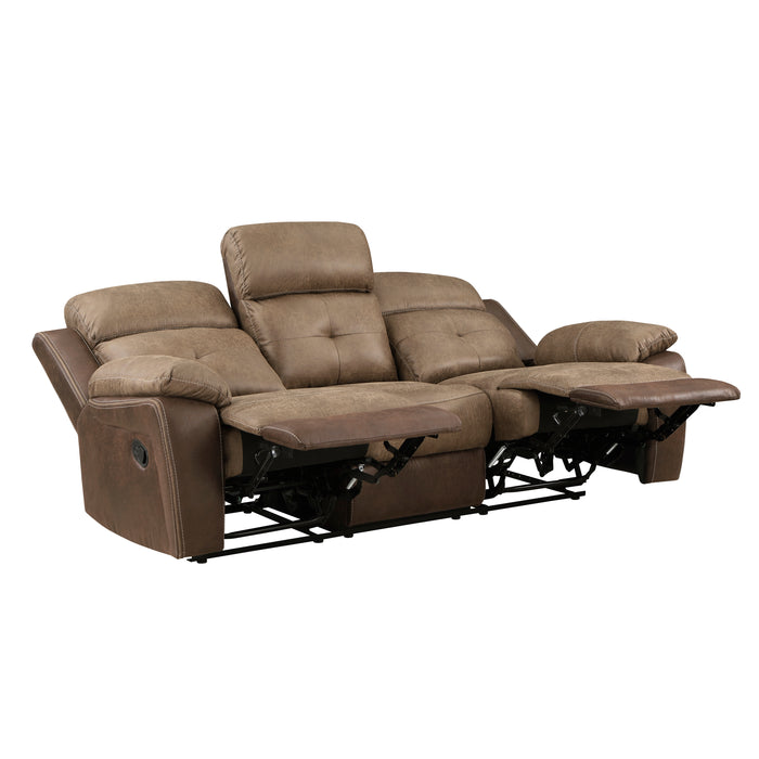 Glendale 2pc Set: Sofa, Love in Brown - 8599BR*2 - FAMSA Furniture (TX)
