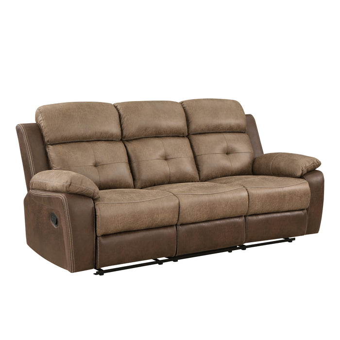 Glendale 2pc Set: Sofa, Love in Brown - 8599BR*2 - FAMSA Furniture (TX)