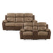Glendale 2pc Set: Sofa, Love in Brown - 8599BR*2 - FAMSA Furniture (TX)