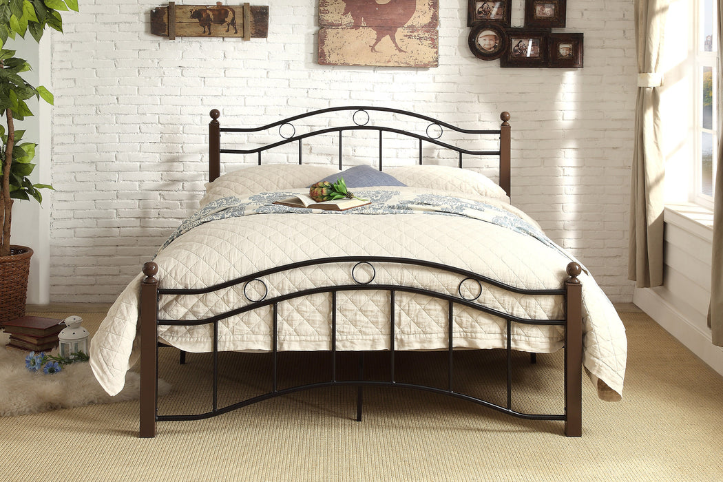 Averny Full Platform Bed in Black/Brown - 2020FBK-1 - FAMSA Furniture (TX)