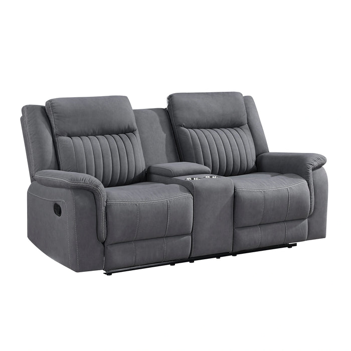 Dean Double Reclining Love Seat With Center Console