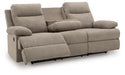 Side-Swipe Reclining Sofa with Drop Down Table - FAMSA Furniture (TX)