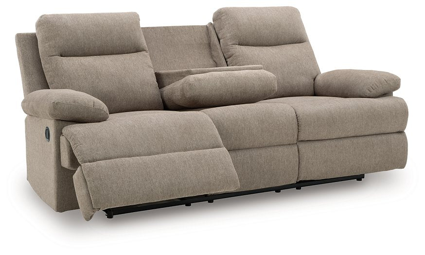 Side-Swipe Reclining Sofa with Drop Down Table - FAMSA Furniture (TX)