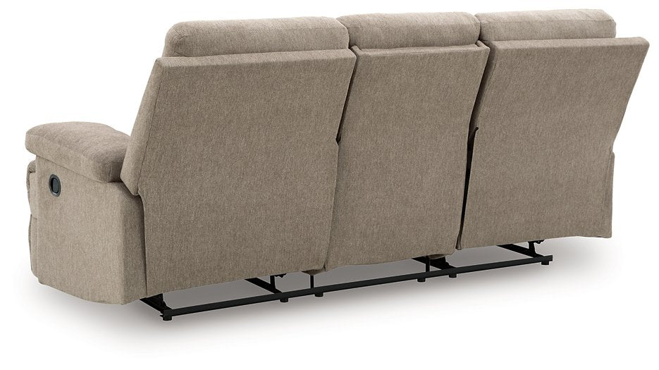 Side-Swipe Reclining Sofa with Drop Down Table - FAMSA Furniture (TX)