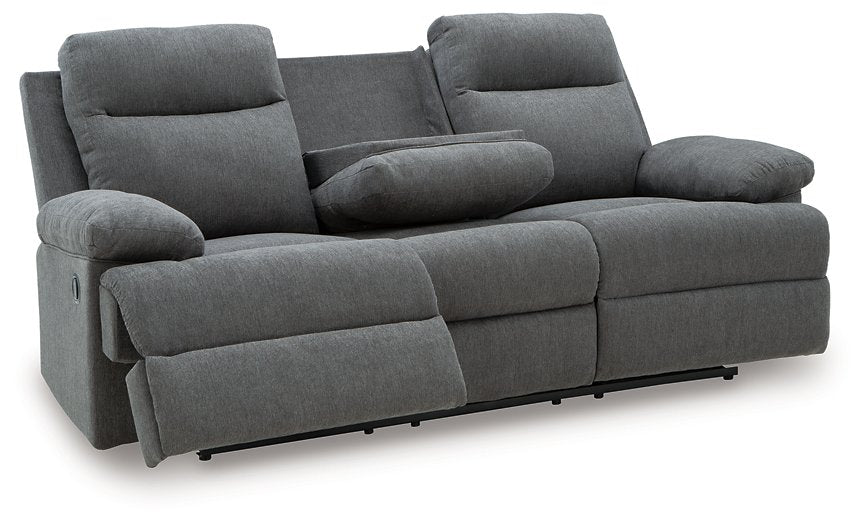 Side-Swipe Reclining Sofa with Drop Down Table - FAMSA Furniture (TX)