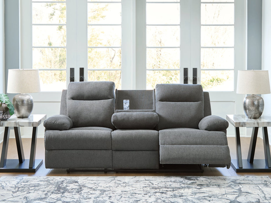 Side-Swipe Reclining Sofa with Drop Down Table - FAMSA Furniture (TX)