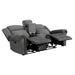 Brennen Double Reclining Loveseat with Center Console in Gray - 9204CC-2 - FAMSA Furniture (TX)