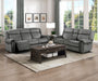 Brennen Double Reclining Loveseat with Center Console in Gray - 9204CC-2 - FAMSA Furniture (TX)