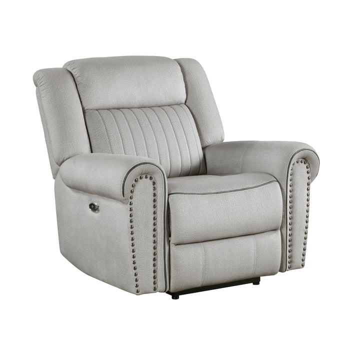 Brennen Power Reclining Chair in Gray - 9204MT-1PW - FAMSA Furniture (TX)
