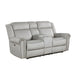 Brennen Power Double Reclining Loveseat with Center Console in Gray - 9204MT-2PW - FAMSA Furniture (TX)
