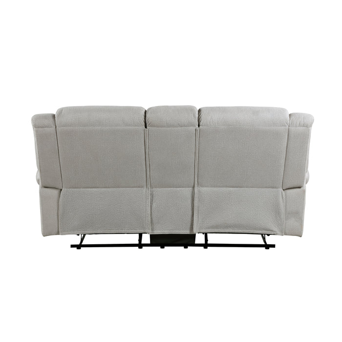 Brennen Double Reclining Loveseat with Center Console in Gray - 9204MT-2 - FAMSA Furniture (TX)