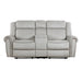 Brennen Double Reclining Loveseat with Center Console in Gray - 9204MT-2 - FAMSA Furniture (TX)