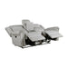 Brennen Double Reclining Loveseat with Center Console in Gray - 9204MT-2 - FAMSA Furniture (TX)