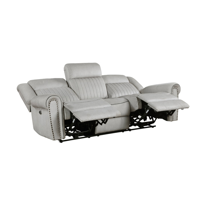 Brennen Power Double Reclining Sofa in Gray - 9204MT-3PW - FAMSA Furniture (TX)