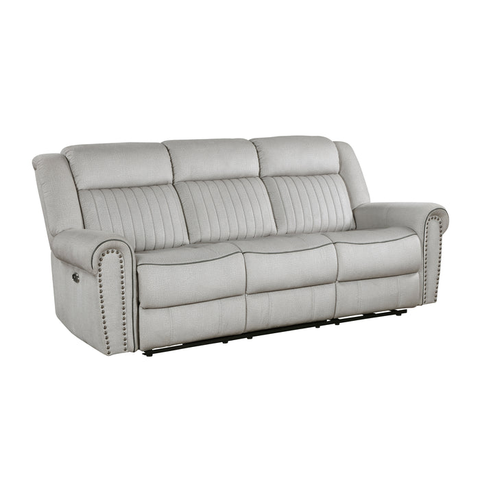 Brennen Power Double Reclining Sofa in Gray - 9204MT-3PW - FAMSA Furniture (TX)