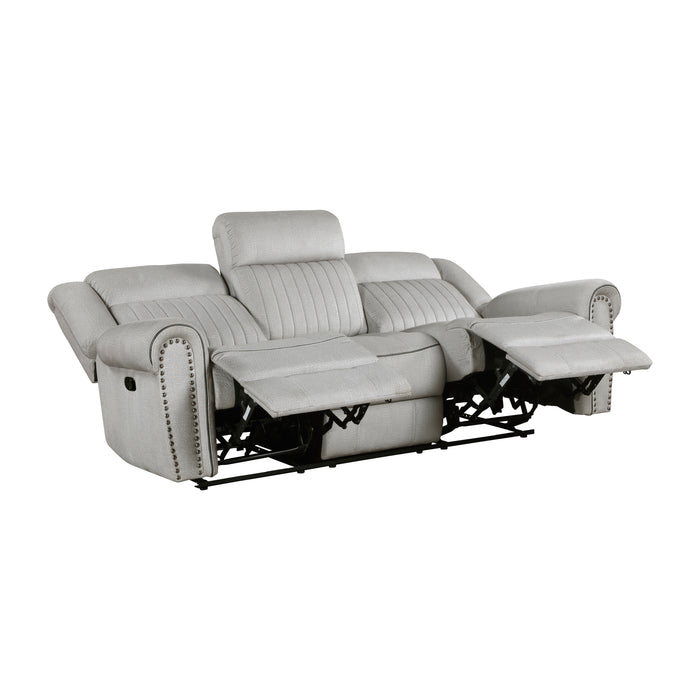 Brennen Double Reclining Sofa in Gray - 9204MT-3 - FAMSA Furniture (TX)