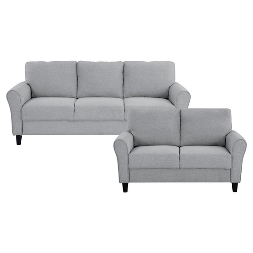 Ellery 2pc Set: Sofa, Love in Gray - 9209DG*2 - FAMSA Furniture (TX)