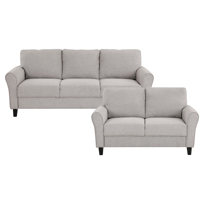 Ellery 2pc Set: Sofa, Love in Brown - 9209SN*2 - FAMSA Furniture (TX)