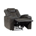 Tabor Power Reclining Chair with Power Headrest and Storage Arms, Cup Holders in Brown/Gray - 9211BRG-1PWH - FAMSA Furniture (TX)