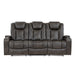Tabor 2pc Set: Sofa, Love (Power) in Brown/Gray - 9211BRG*2PWH - FAMSA Furniture (TX)