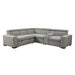 Farrah 3-Piece Sectional with Adjustable Headrests, Pull-out Bed and Console in Gray - 9219GY*SC - FAMSA Furniture (TX)