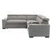 Farrah 3-Piece Sectional with Adjustable Headrests, Pull-out Bed and Console in Gray - 9219GY*SC - FAMSA Furniture (TX)