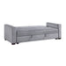 Grady Convertible Sofa with Hidden Storage, Cup Holders and Charging Ports in Gray - 9258 - FAMSA Furniture (TX)