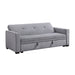 Grady Convertible Sofa with Hidden Storage, Cup Holders and Charging Ports in Gray - 9258 - FAMSA Furniture (TX)