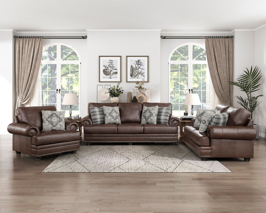 Franklin Sofa in Brown - 9260DB-3 - FAMSA Furniture (TX)